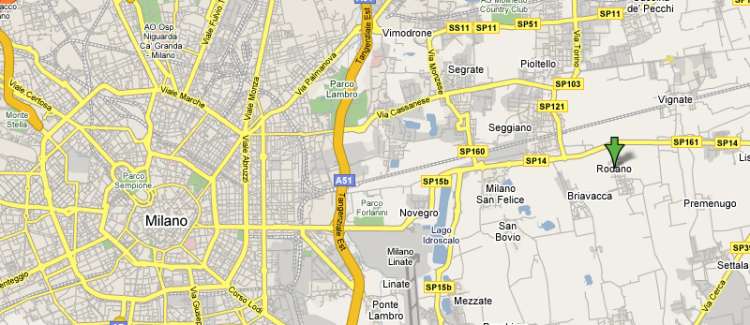 Rodano, Mappa - un ringraziamento a Google Maps